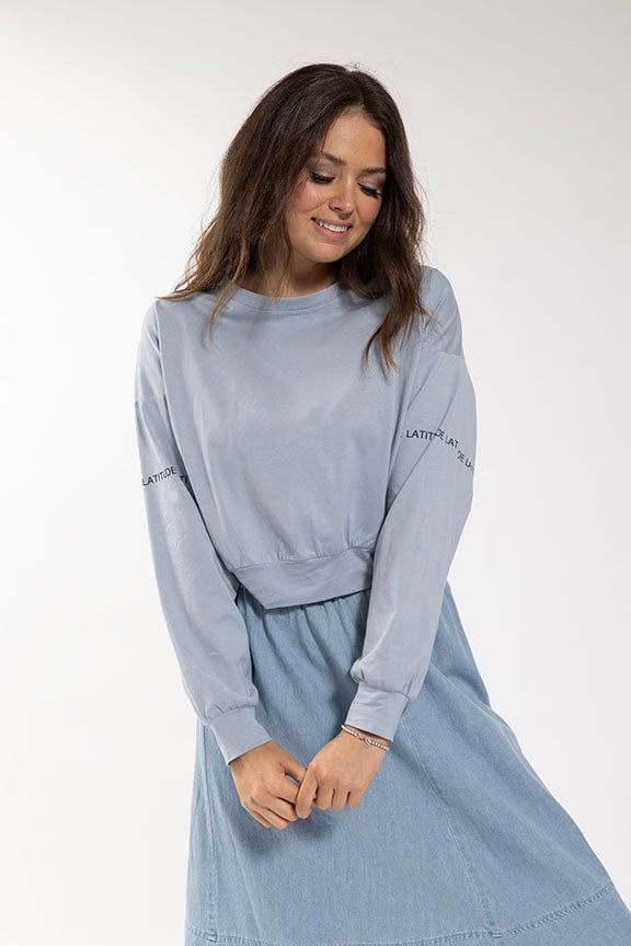 LATITUDE Logo Sleeve Drop Shoulder Tee