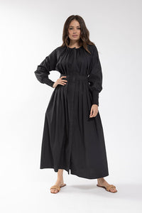 LATITUDE Cotton Ribbed Cuff Shirtdress