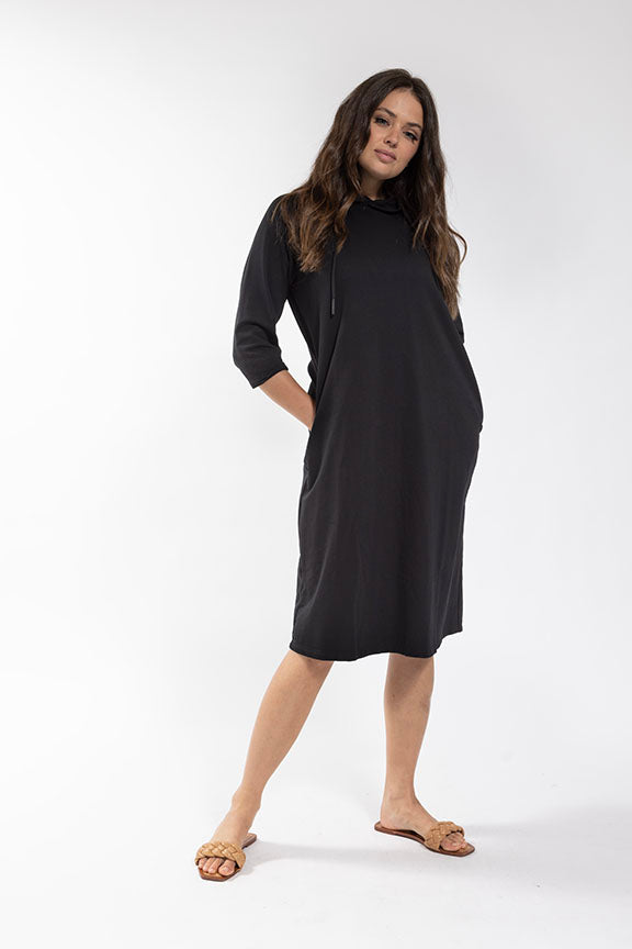 LATITUDE 3/4 Sleeve Hoodie Dress