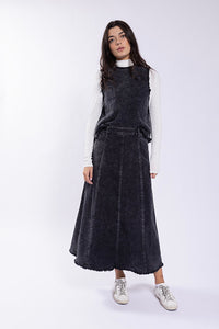 Latitude Frayed Edge Denim Skirt