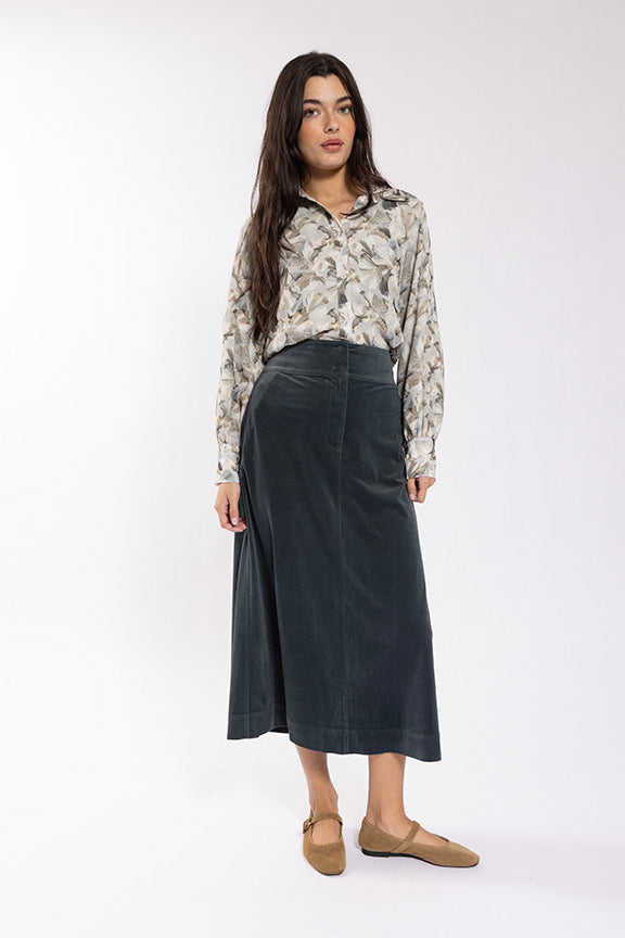 Latitude Corduroy Button Fly Skirt