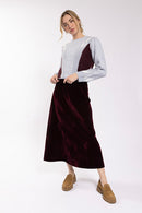 Latitude Basic Velvet A-Line Skirt