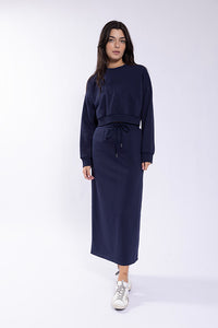Latitude Midi Sweatskirt