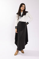 Latitude Uneven Hem Midi Skirt