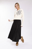 Latitude 3D Flower Applique Sweater