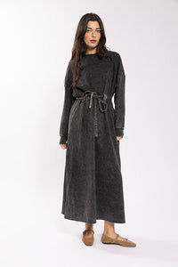 Latitude Washed Belted Sweatdress