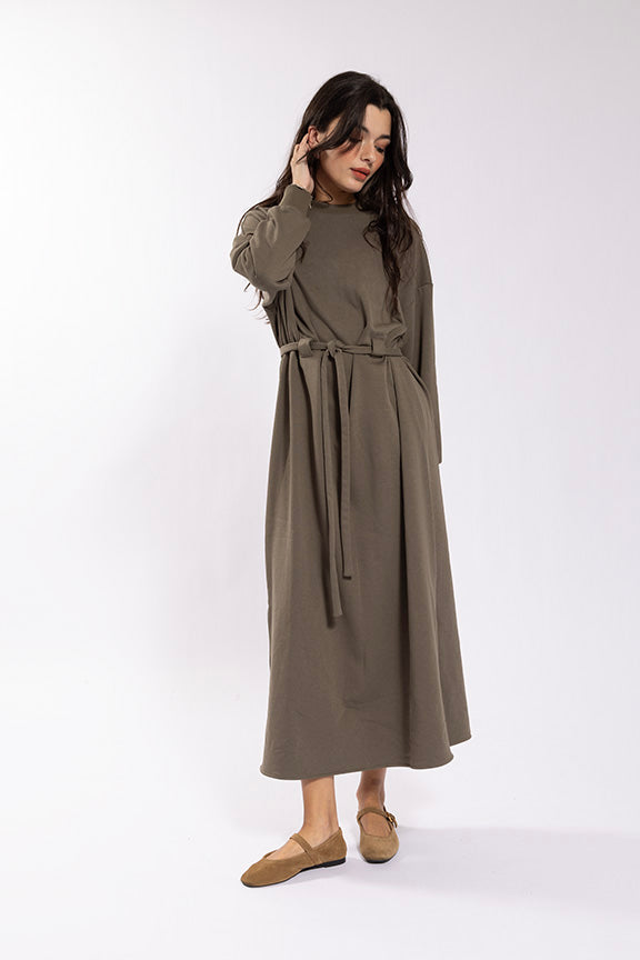 Latitude Washed Belted Sweatdress