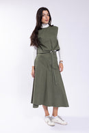 Latitude Wave Bottom Denim Skirt