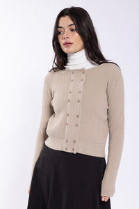Latitude Double Button Placket Cardi