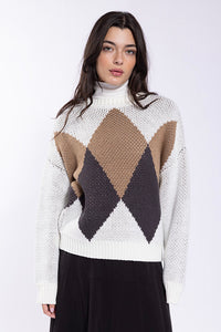 Latitude Diamond Colorblock Sweater