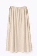 LATITUDE SIDE DRAWSTRING PLEATED MIDI SKIRT