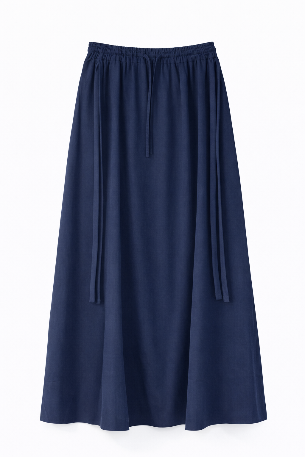 LATITUDE SIDE DRAWSTRING PLEATED MIDI SKIRT