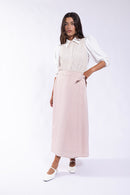 LATITUDE WRAP SIDE-TIE MIDI SKIRT