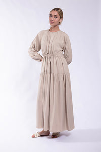 LATITUDE MIDI DRESS w/ DRAWSTRING WAIST