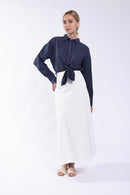 LATITUDE TIE FRONT BLOUSE