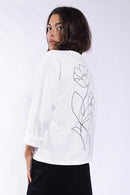 LATITUDE RELAXED TEE w/ BACK FLORAL GRAPHIC