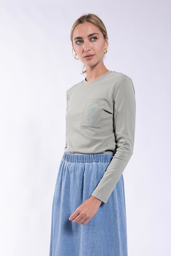 LATITUDE TEE w/ EMBROIDERED CHEST POCKET
