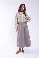 LATITUDE LINEN STRIPE BLOUSE