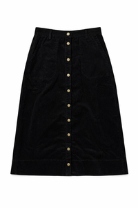 LATITUDE CORDUROY FRONT SNAP SKIRT