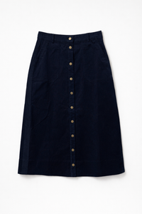 LATITUDE CORDUROY FRONT SNAP SKIRT