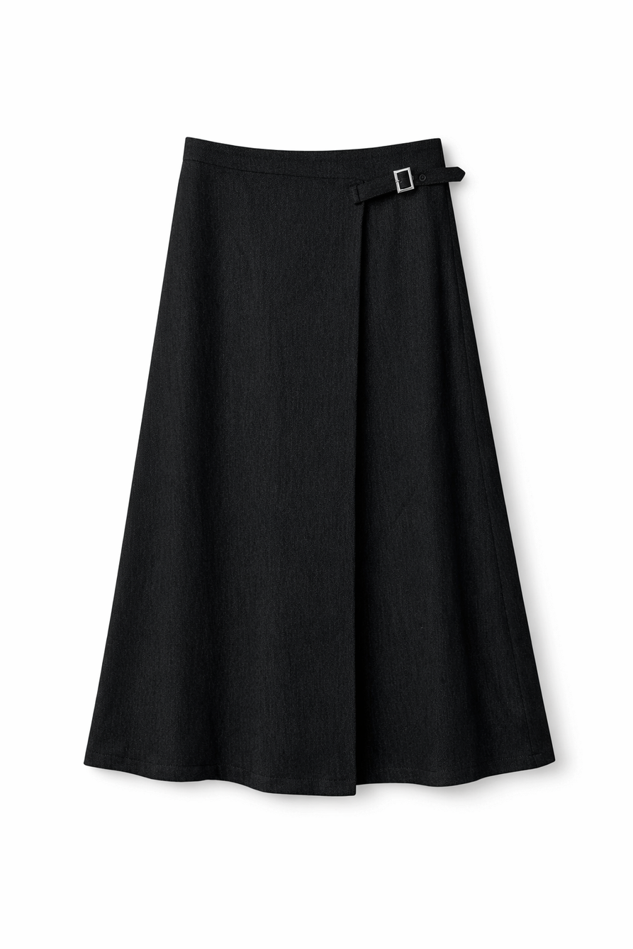 LATITUDE BUCKLE WRAP SKIRT