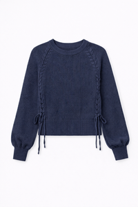 LATITUDE BRAIDED KNIT SWEATER