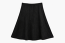 LATITUDE SUEDE KNEE LENGTH PANELED SKIRT
