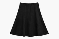 LATITUDE SUEDE KNEE LENGTH PANELED SKIRT