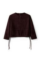 LATITUDE SIDE TIE SUEDE TOP