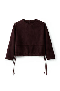 LATITUDE SIDE TIE SUEDE TOP