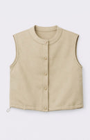 LATITUDE CROPPED VEST WITH SIDE BUNGEE CORDS