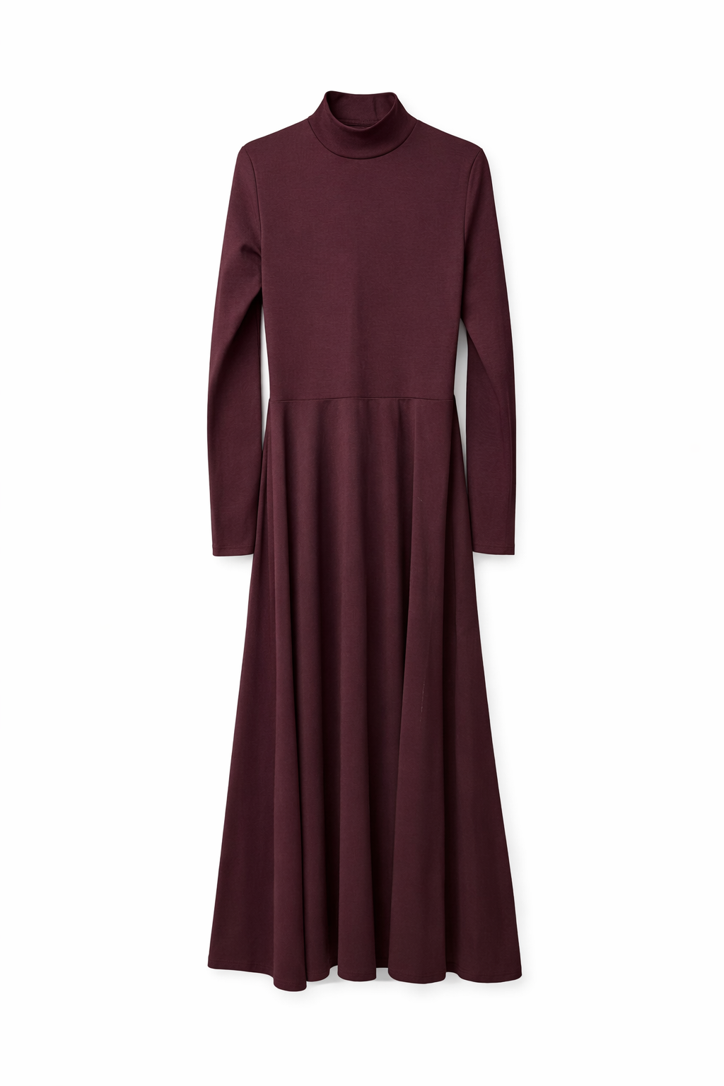 LATITUDE BELTED MOCKNECK MAXI DRESS