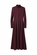 LATITUDE BELTED MOCKNECK MAXI DRESS