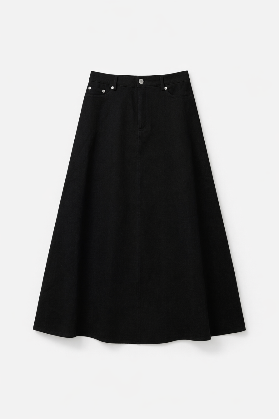 LATITUDE A-LINE TWILL SKIRT