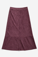 LATITUDE SUEDE PANELLED MIDI SKIRT