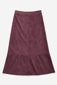 LATITUDE SUEDE PANELLED MIDI SKIRT
