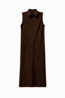 LATITUDE COLLARED SUEDE JUMPER