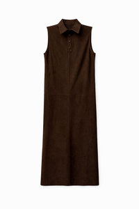 LATITUDE COLLARED SUEDE JUMPER