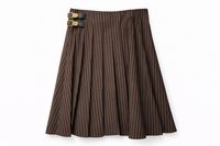 LATITUDE PINSTRIPE PLEATED SKIRT
