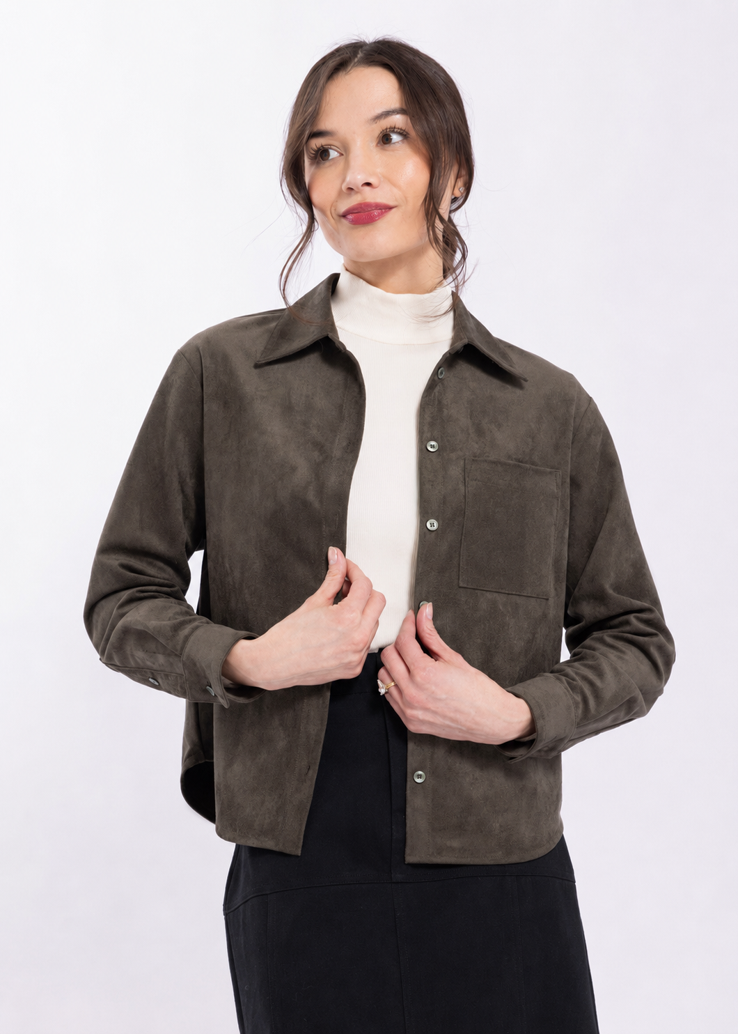 LATITUDE SUEDE RELAXED OVERSHIRT