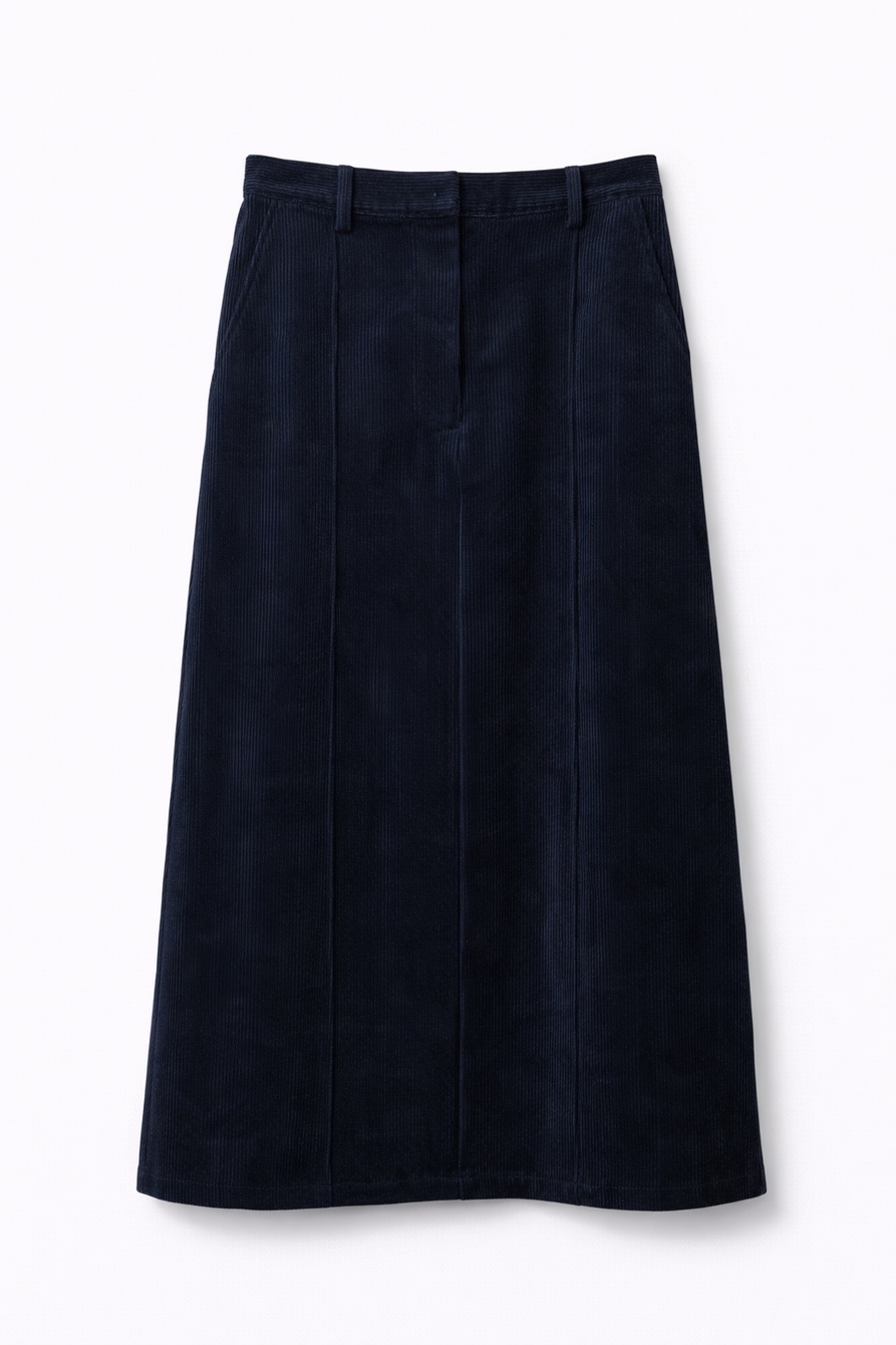 LATITUDE CORDUROY A-LINE SKIRT