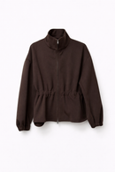 LATITUDE ELASTIC WAIST ZIP UP SWEATSHIRT
