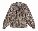 ERMANNA TIE NECK PUFF SLEEVE BLOUSE