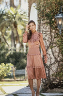 LEVEL RUFFLE SATIN SET