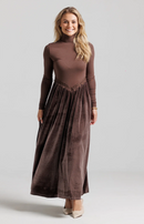 LOUP VELVET LACE V MAXI