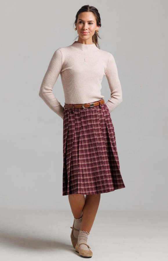 LOUP PINK PLAID SKIRT