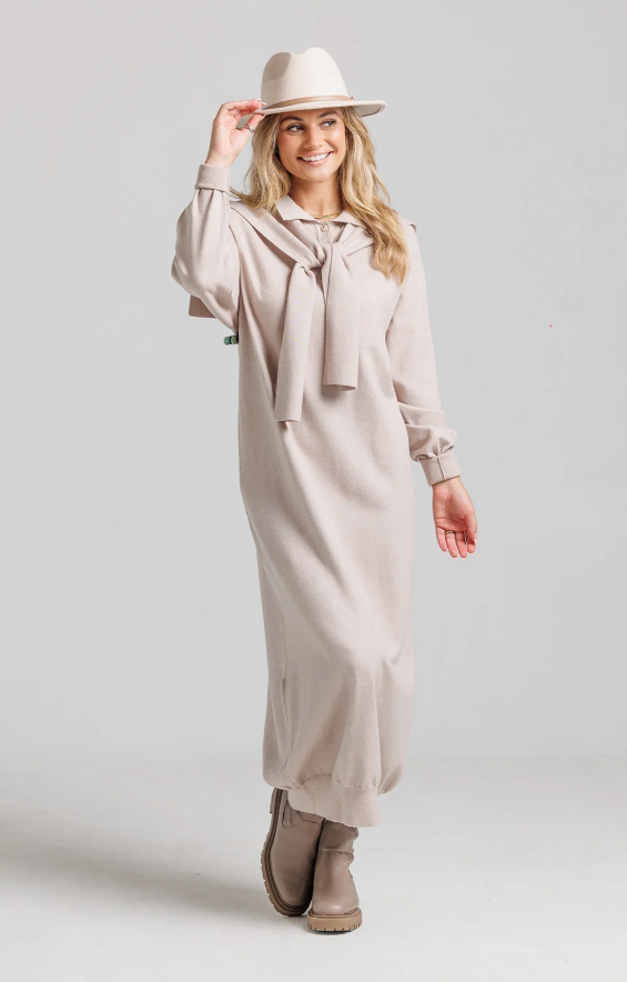 LOUP KNIT WRAP TOP WITH SKIRT SET