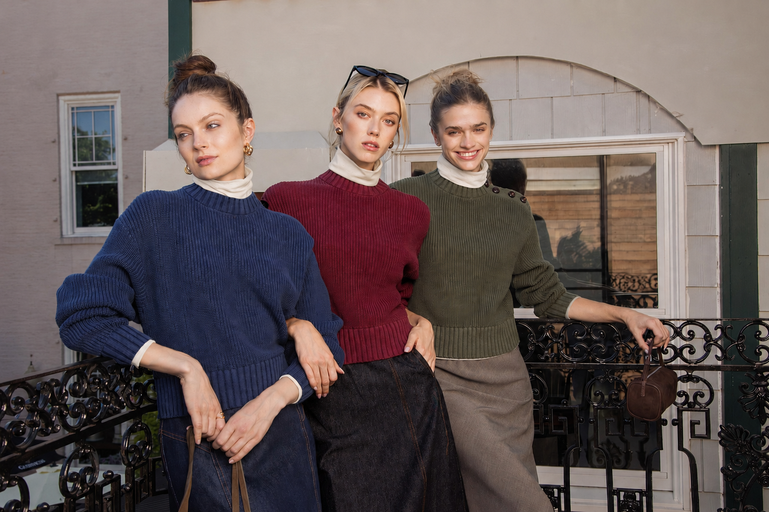 NUE LUMELLE FAUX LAYERED SWEATER