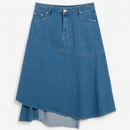 LUNELLA ASYMMETRICAL DENIM SKIRT
