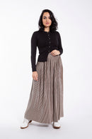 MONN MICRO PLEAT VELOUR SKIRT